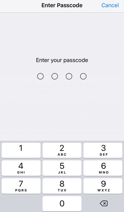Enter PassCode - TweakBox App