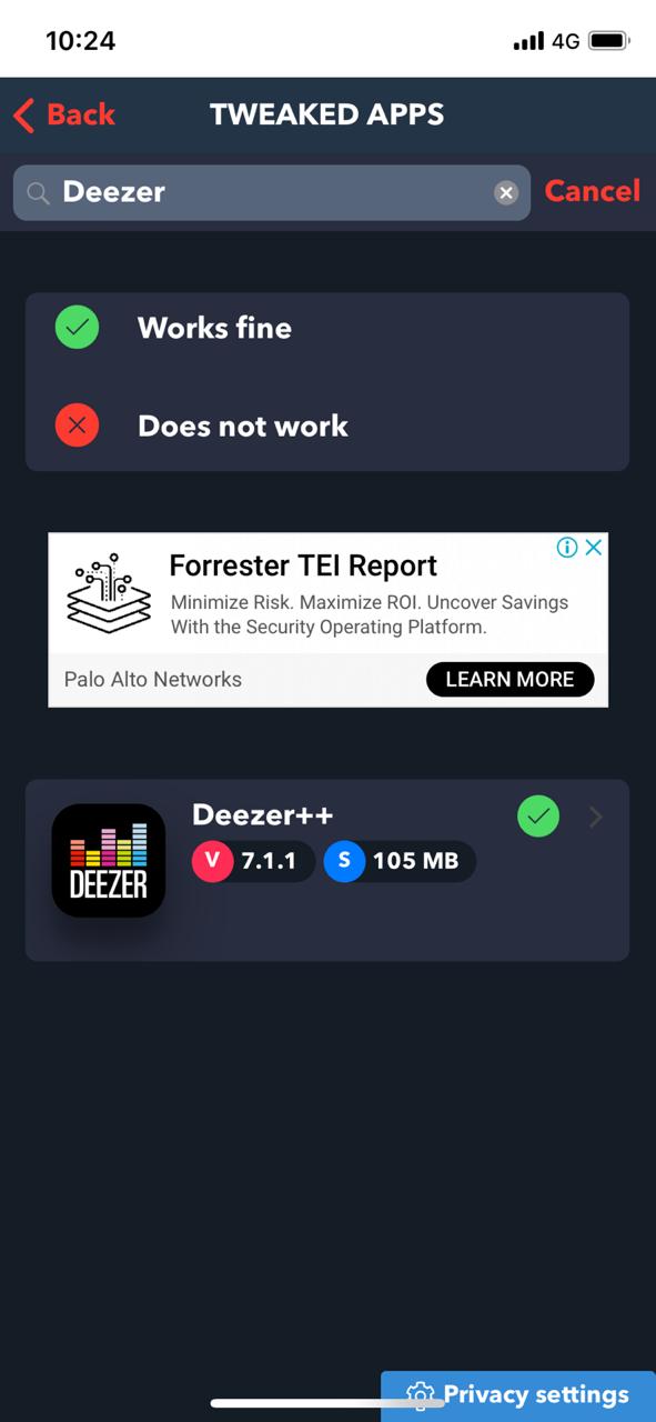 updated DEEZER++ on iOS