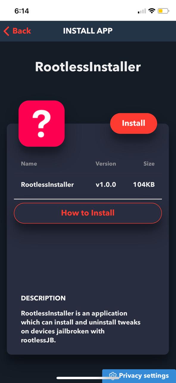 Install Rootless Installer TweakBox App on iPhone/iPad