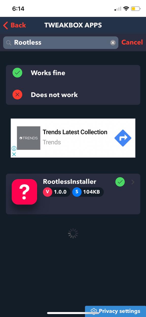 RootLess Installer on iOS - TweakBox