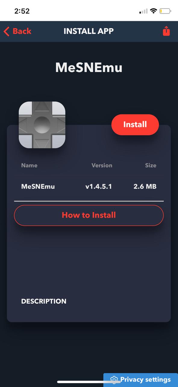 Install MeSNEmu on iOS