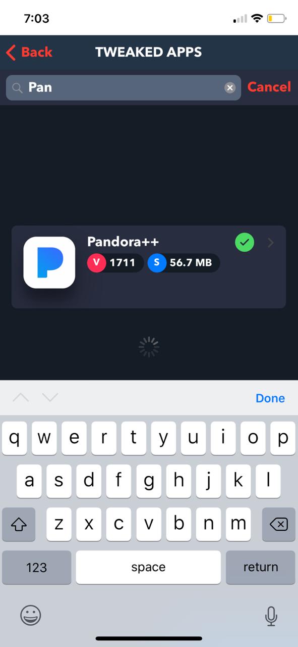 Install Pandora++ on iOS using TweakBox