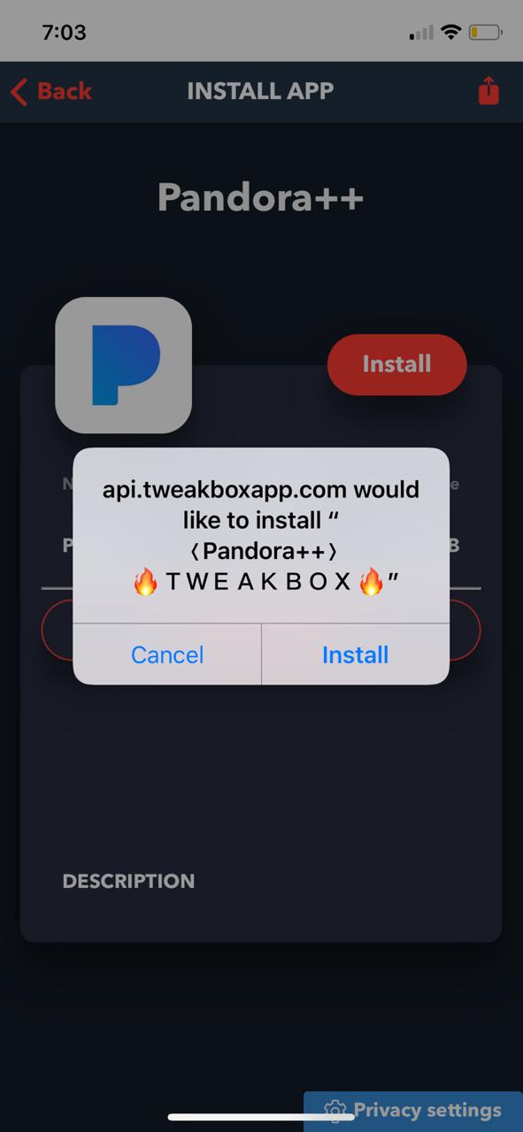 Install Pandora++ on iOS