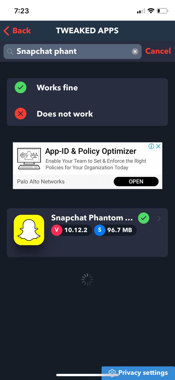 download Snapchat Phantom on iOS