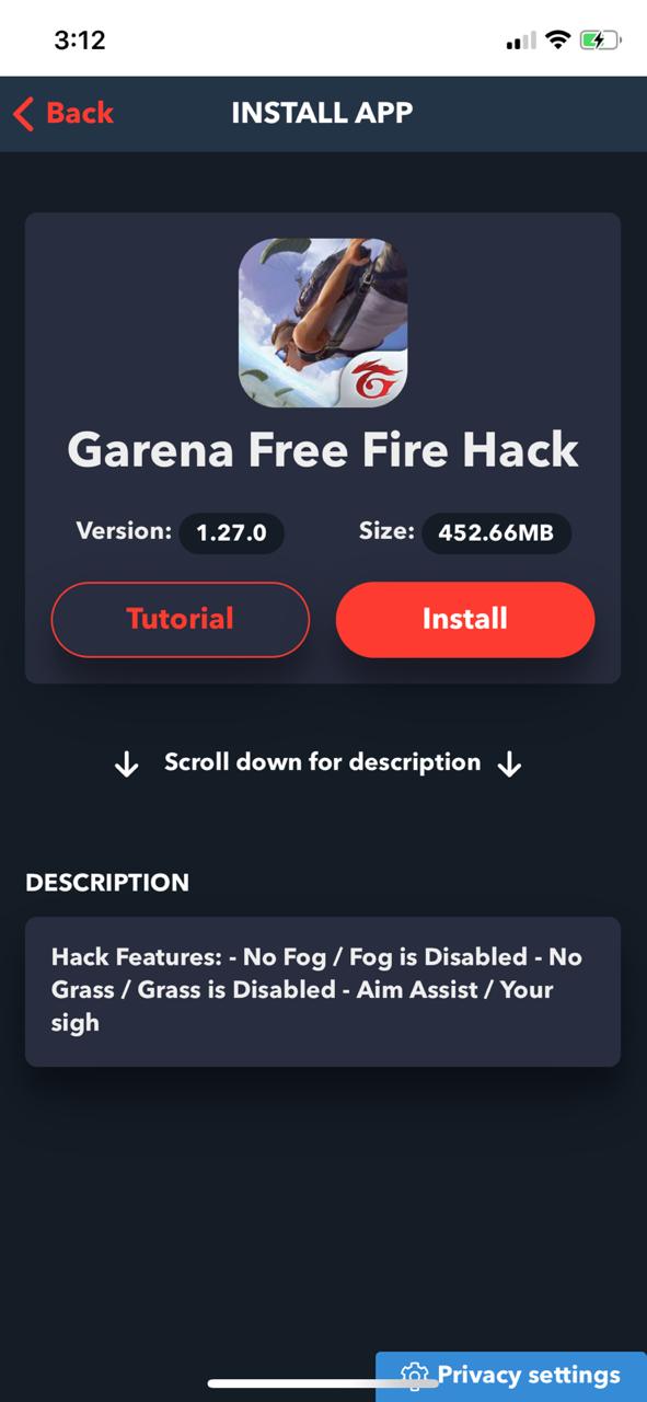 Install Garena Free Fire Hack iPhone & iPad