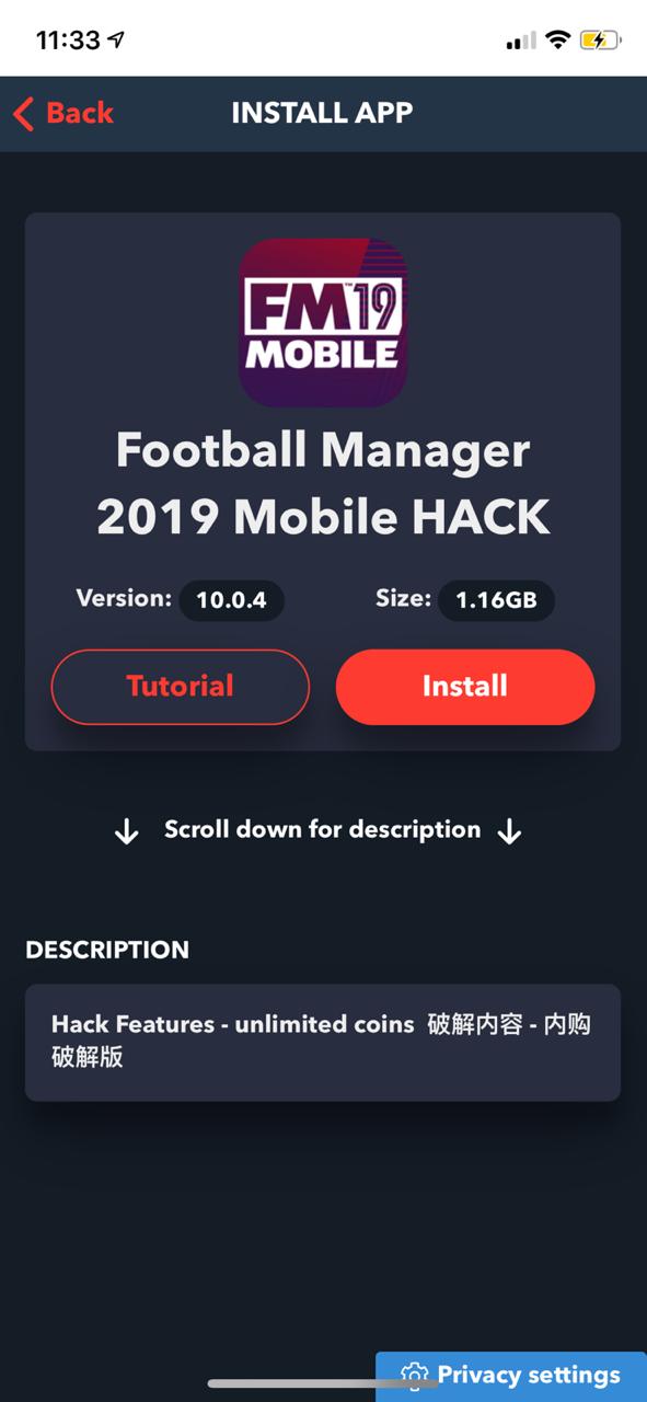 Install Football Manager 2019 Hack iPhone & iPad