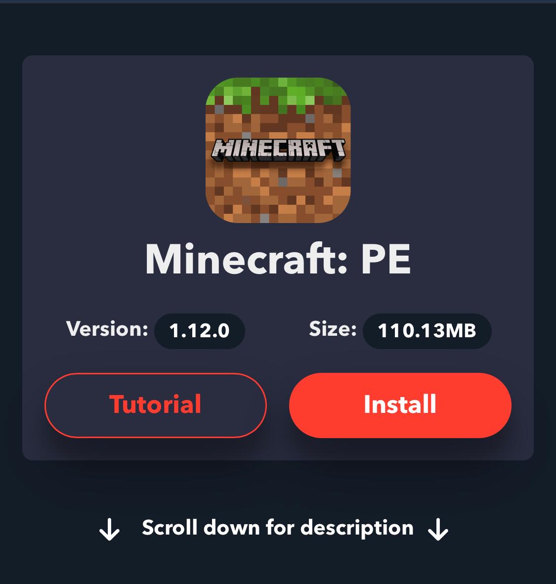MineCraft PE with TweakBox App