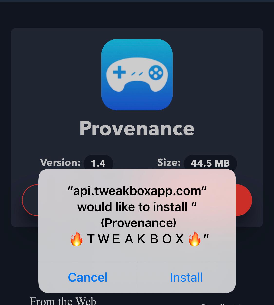 provenance Emulator Install